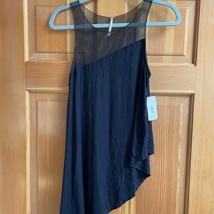 Black, sleeveless shirt